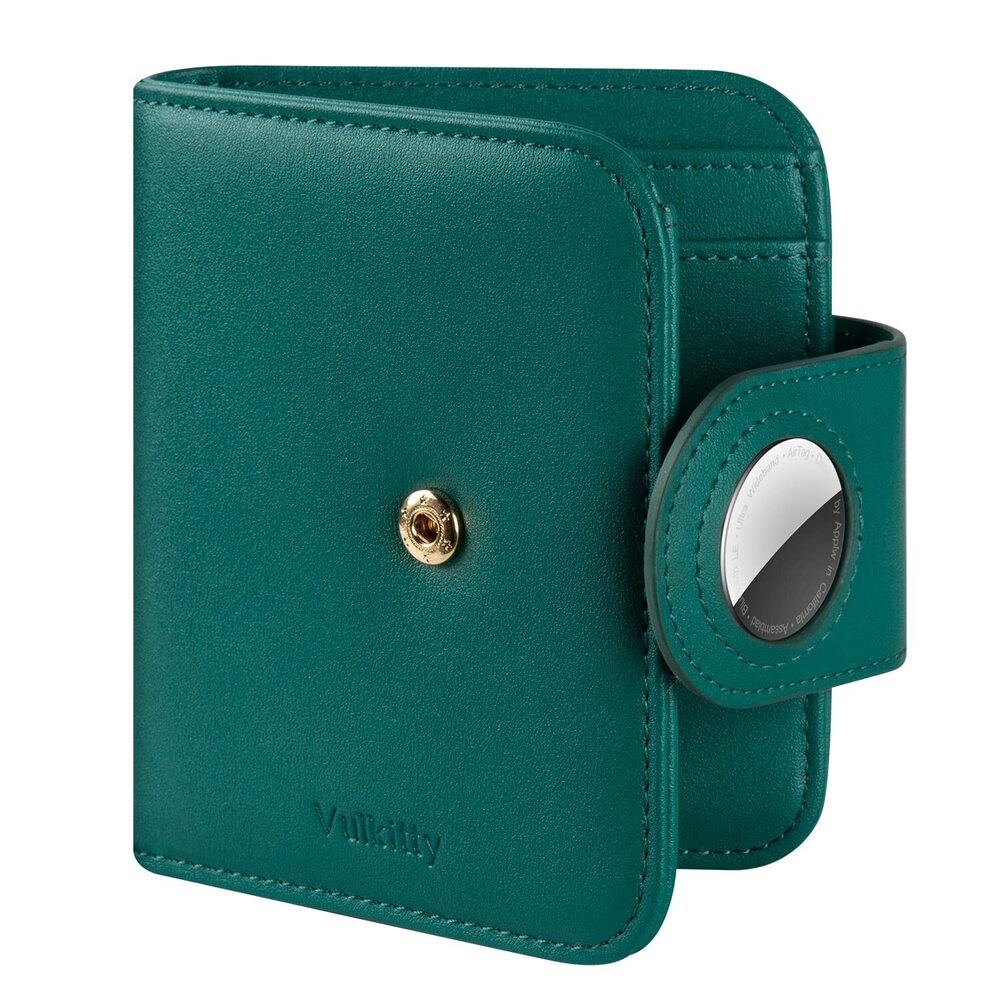 2376 Small Wallet For Airtag Rfid Blocking Vegan Leather Airtag Wallet